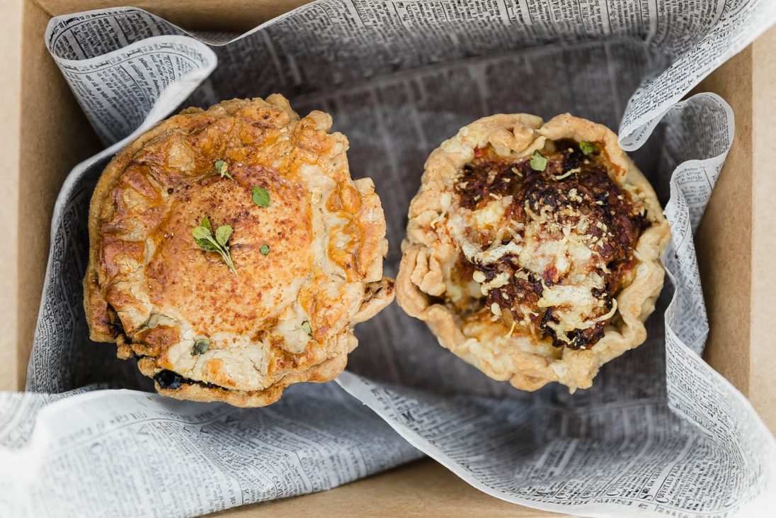Two handmade savory pies